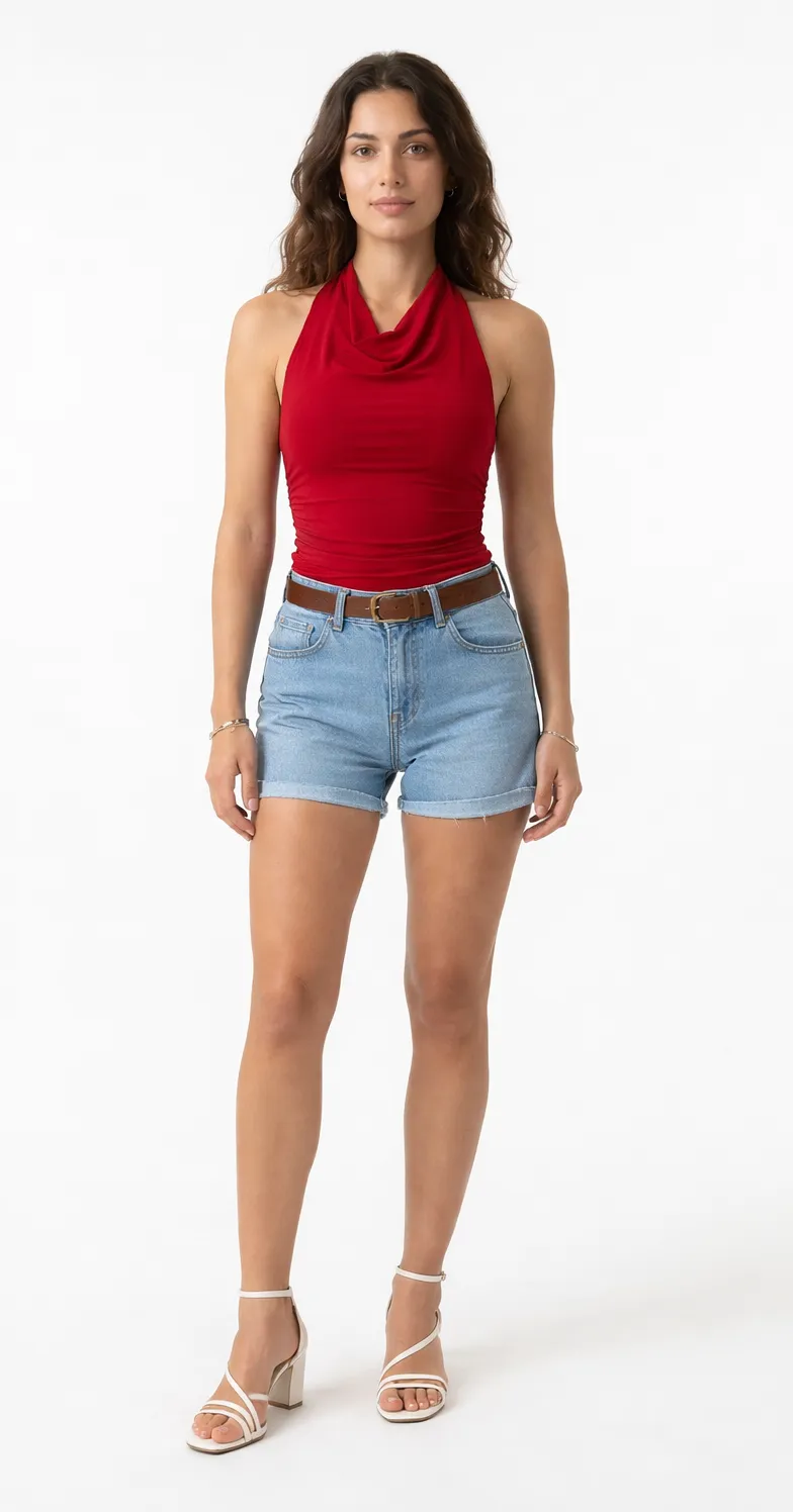 Degaje Yaka Halter Bluz