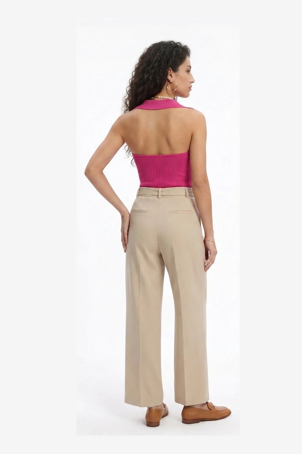 Düğmeli Polo Yaka Triko Bluz 8