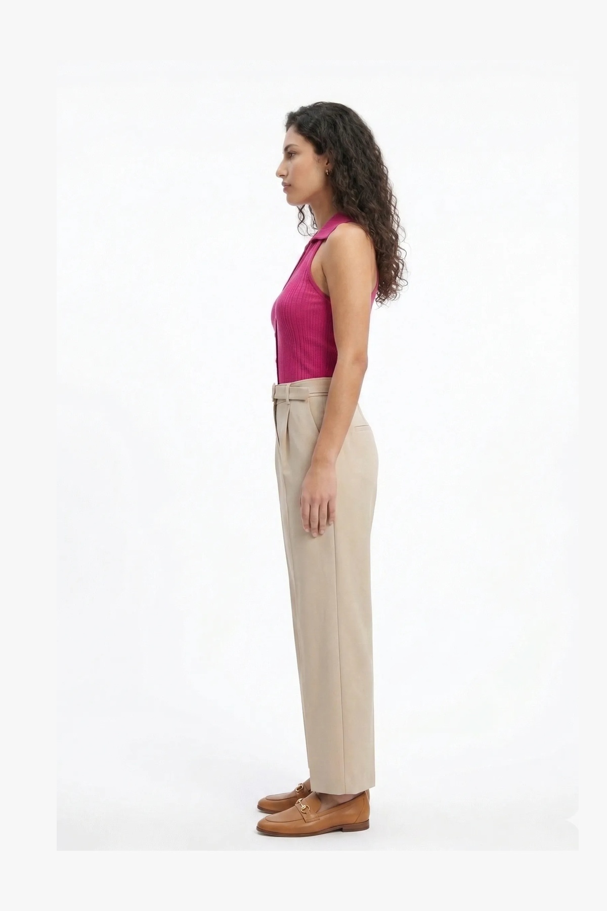 Düğmeli Polo Yaka Triko Bluz 6