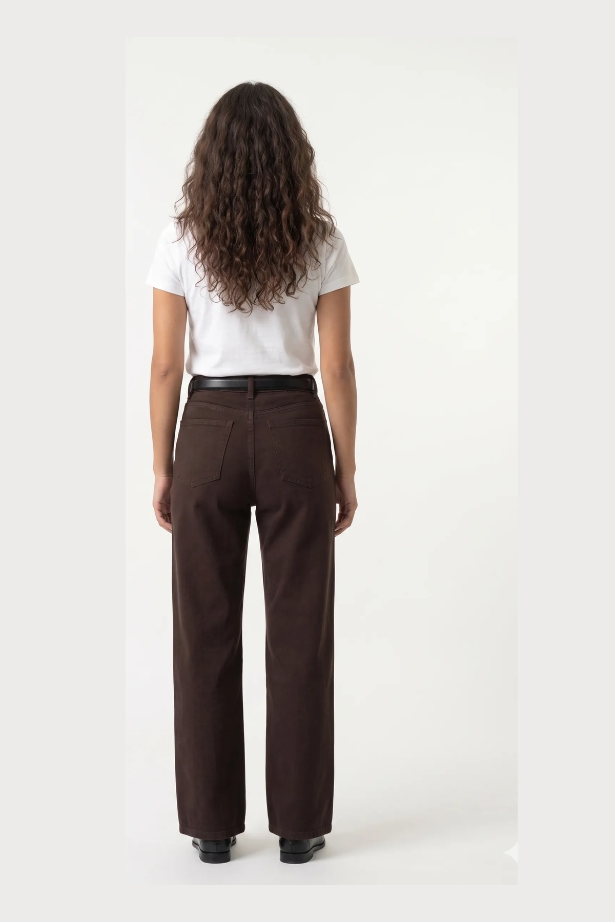 Kahverengi Bol Paça Jean Pantolon 4